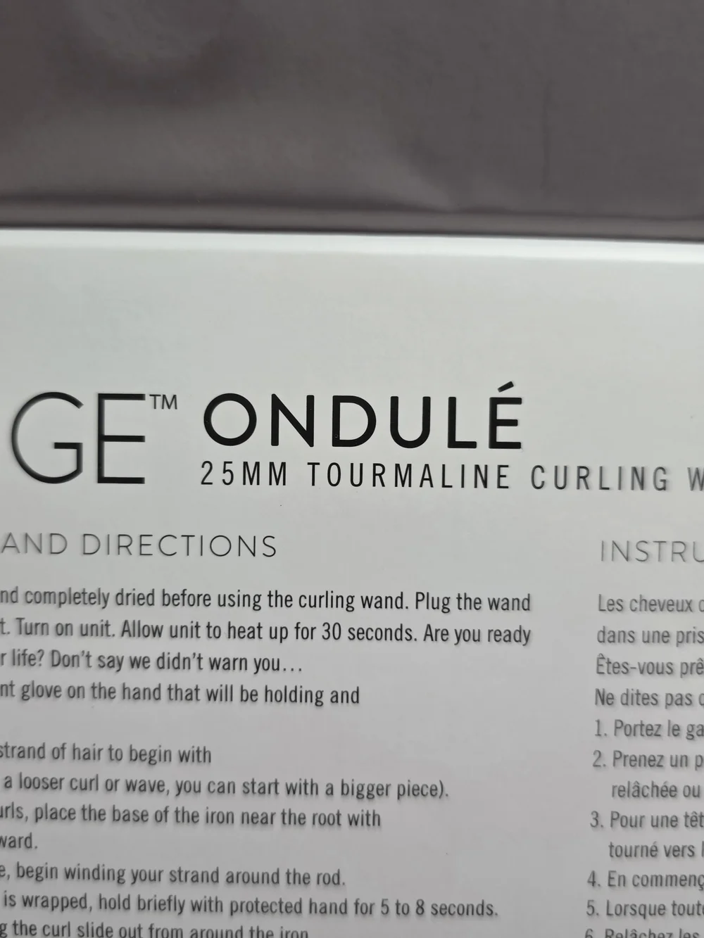 Lange Black 25mm Tourmaline  Curling Wand - Smooth Professional Styling